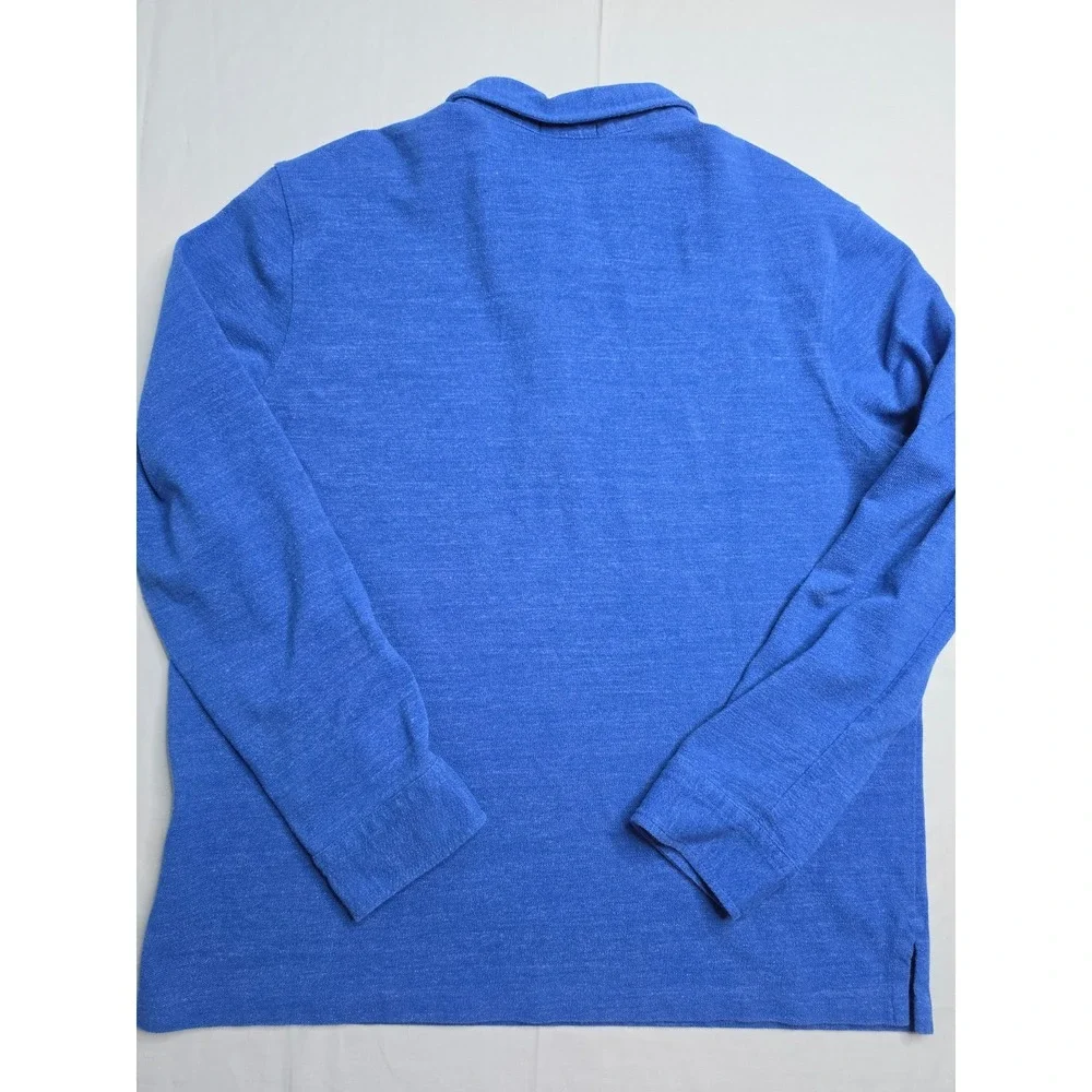 Polo Ralph Lauren Polo Shirt Mens XL Blue 100% Cotton Pony Logo Long Sleeve Golf